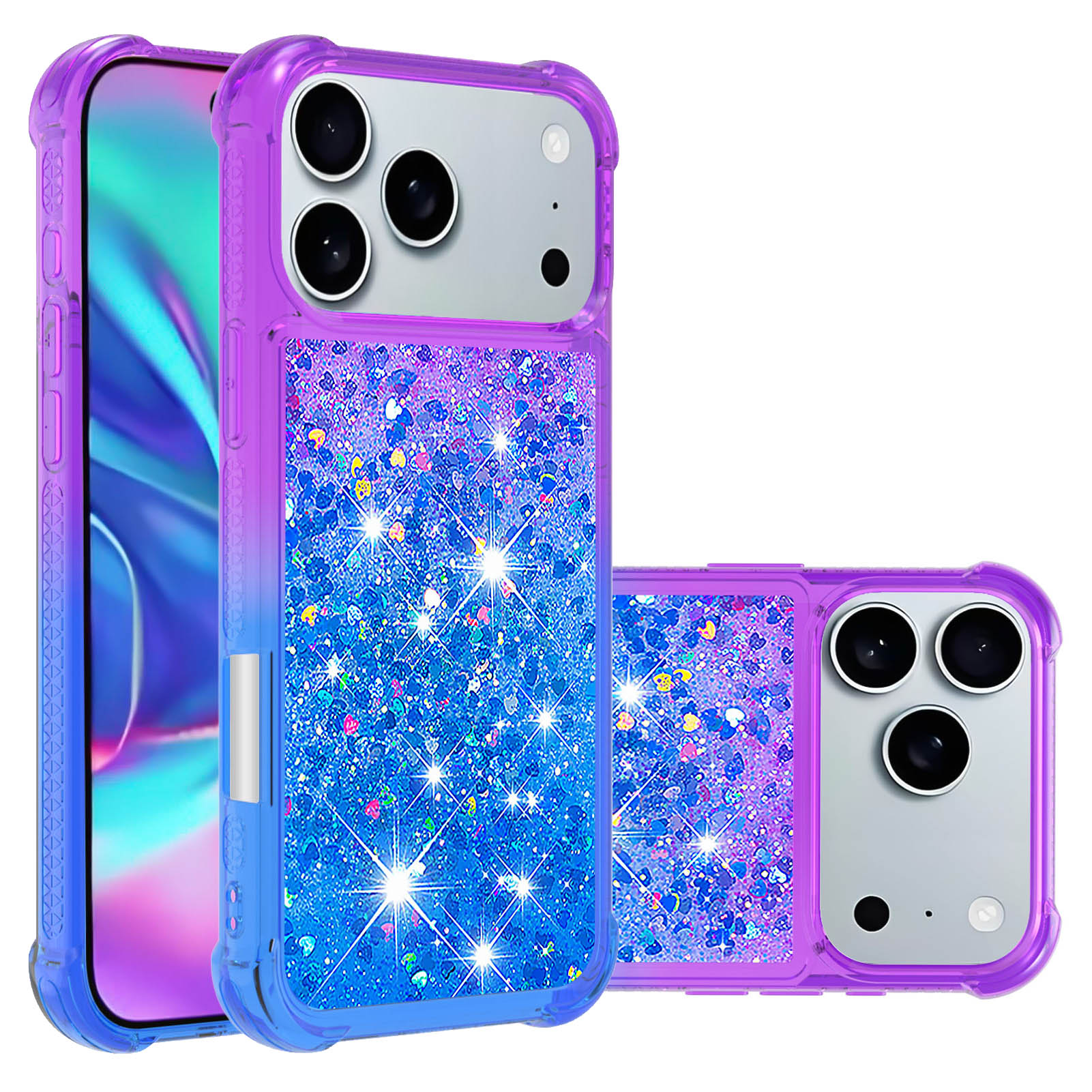 Fragance X - เคสโทรศัพท์แบบไล่สีวิบวับ กลิตเตอร์เหลว สำหรับ iPhone 17 Air