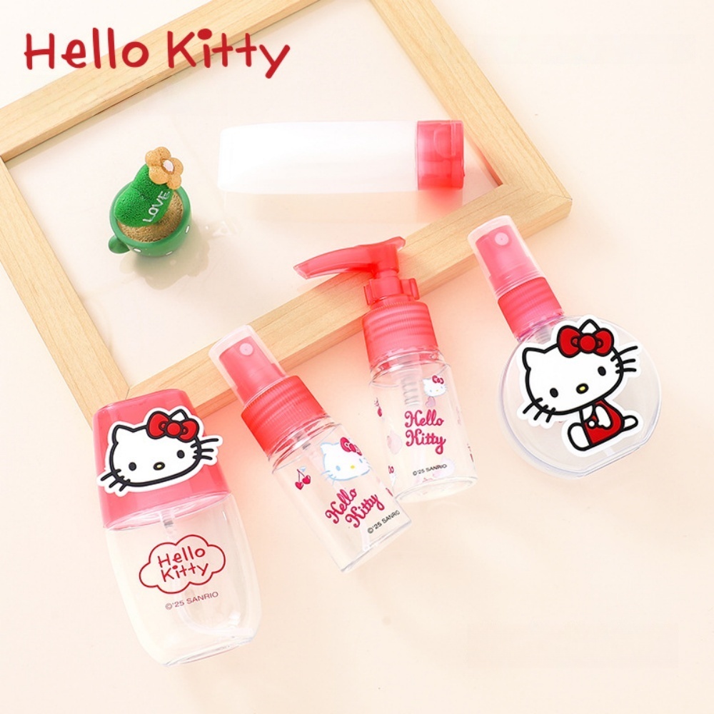 Perfume Fragrance House - 55/60/100 มล. ของแท้ซานริโอพลาสติกขวดรีฟิลขวดน้ำหอมเฮลโล คิตตี้ อะตอมไมเซอร์ขวดสเปรย์เปล่าแบบพกพาเครื่องมือเดินทาง
