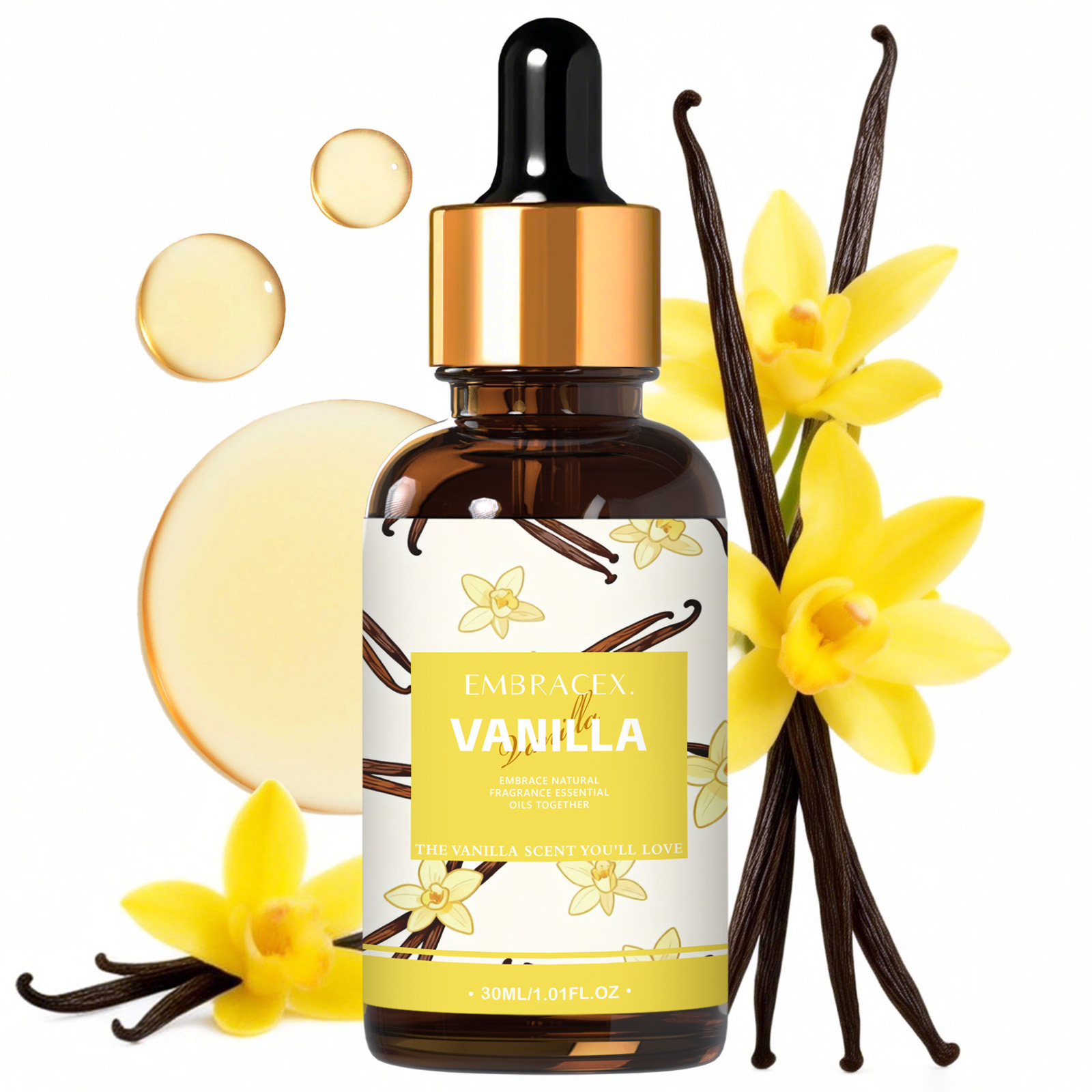 Perfume Fragrance Oils For Candles - น้ำมันหอมวานิลลา 30 มล. สำหรับเครื่องกระจายกลิ่น ทำเทียน ของขวัญให้เพื่อน